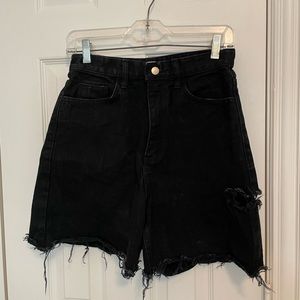 OAK + FORT black denim shorts (M)